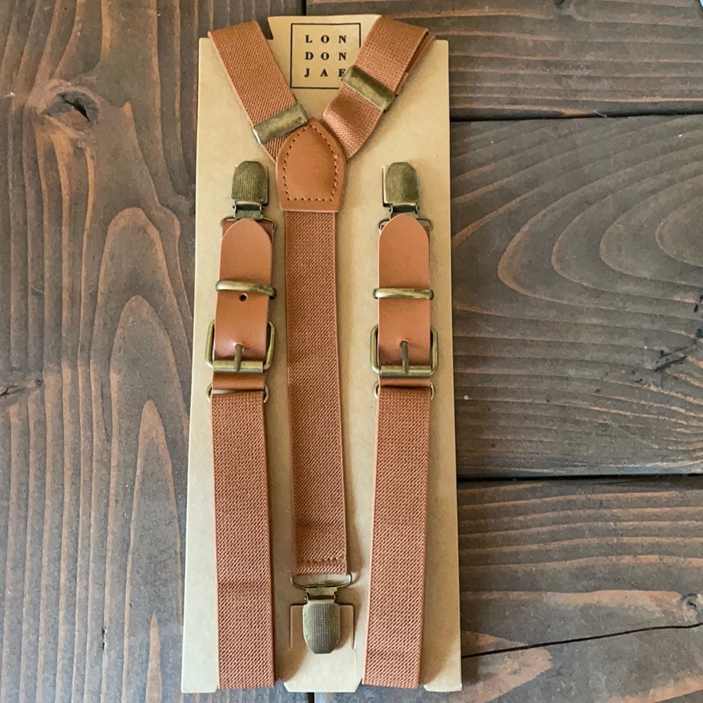 Faux Leather Suspenders / Groomsmen / Wedding